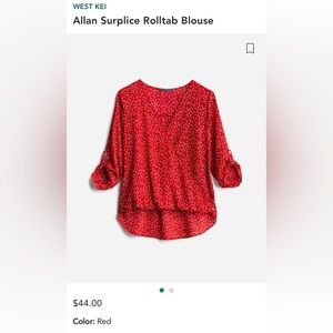 NWOT West Kei blouse